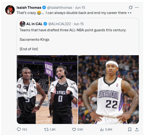 小托马斯转推并配文：我随时可以回国王，然后在这里退役